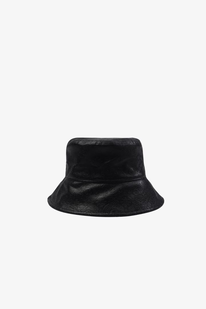Embossed Leather Bucket Hat