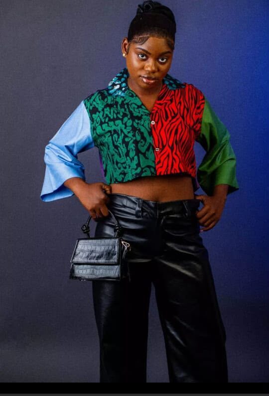 Patchwork Crop Shirt