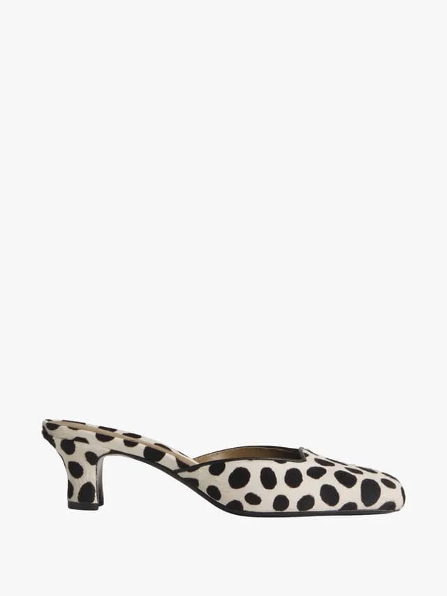 Spotted Kitten-Heel Mule