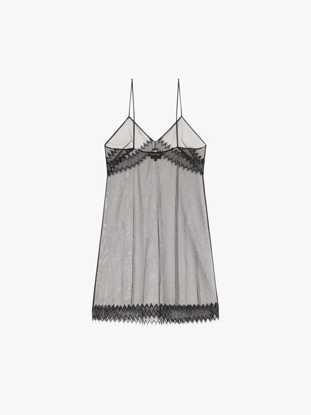 Black see through night gown