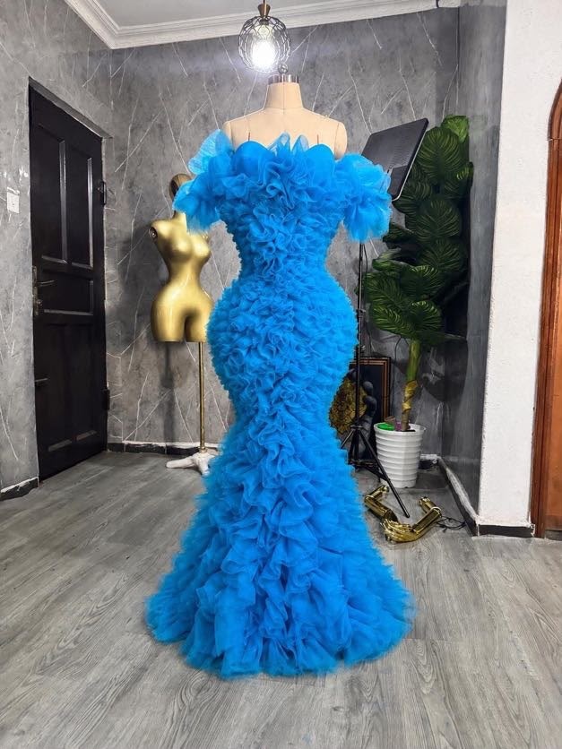Blue luxurious gown
